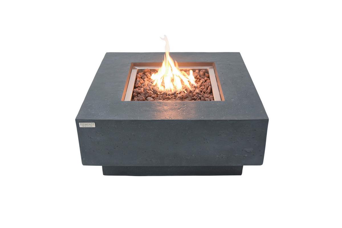 Feuerstelle Manhattan Dunkelgrau - Dunkelgrau, KONVENTIONELL, Stein/Metall (91/91/40cm) - Gardenson