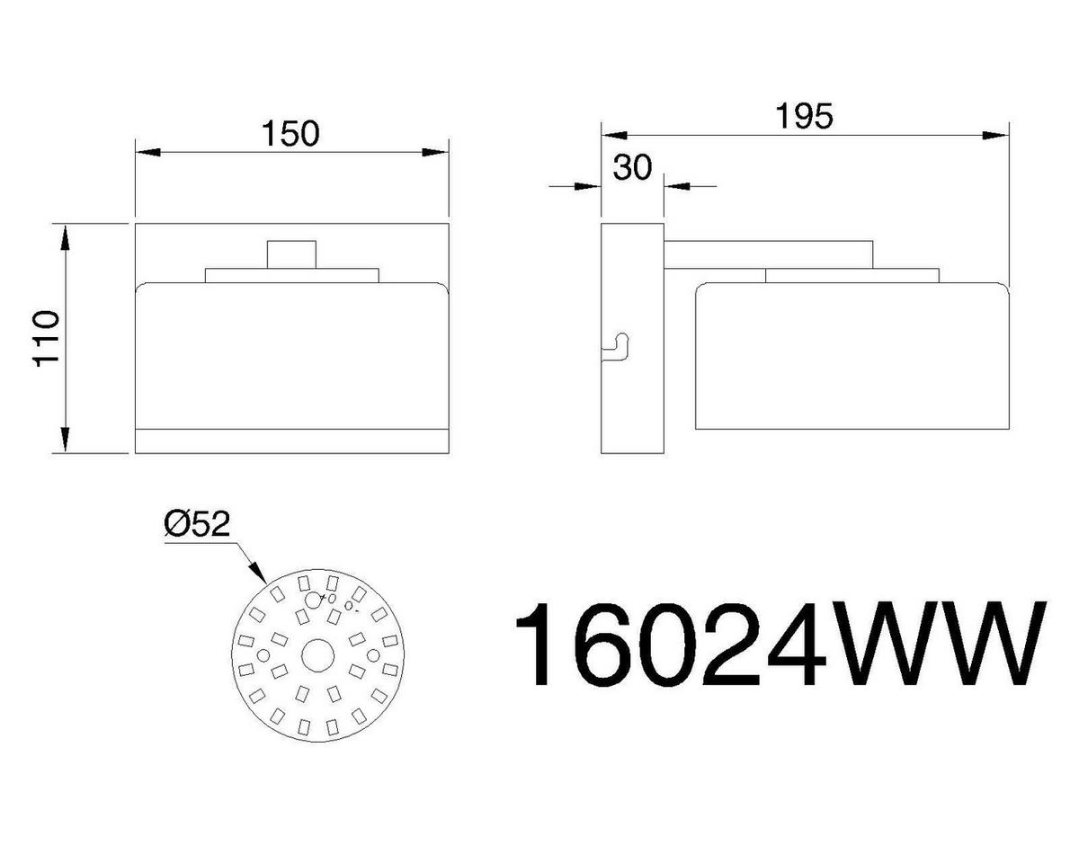 LED-WANDLEUCHTE 16024WW  BELINDA - Klar/Weiss, Design, Glas/Kunststoff (15/19,5/11cm) - Globo