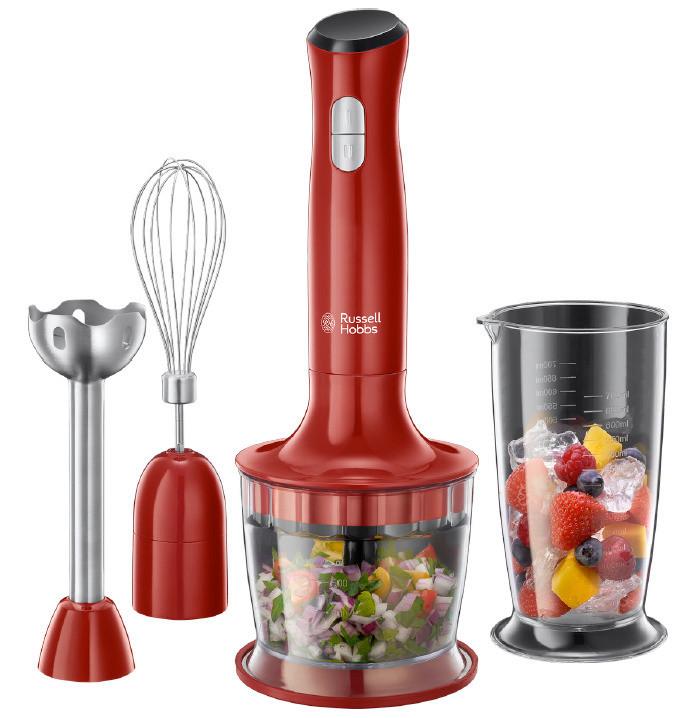 BLENDER RĘCZNY - ZESTAW DESIRE 3IN1 - czerwony, Basics, tworzywo sztuczne (8,9/41,3/6,4cm) - Russell Hobbs