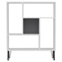 Regal Arven - bela/antracit, Design, leseni material (90/107,8/25cm) - Livetastic