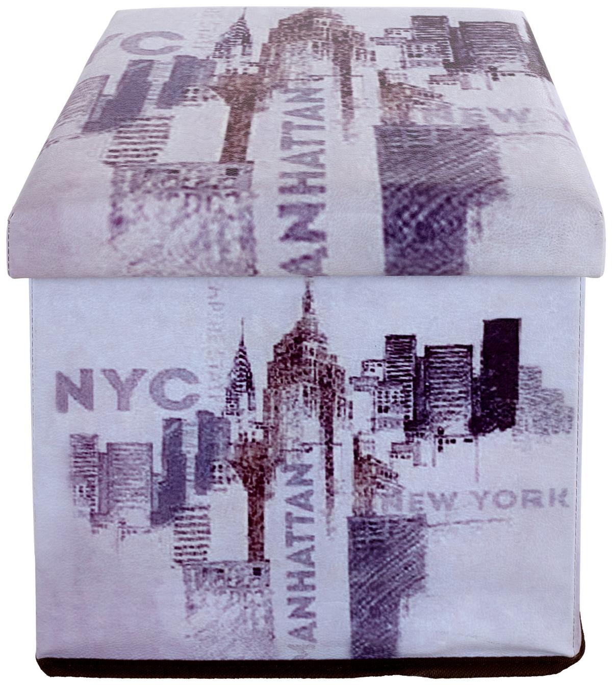 Zložljiv Tabure Nyc - večbarvno, Moderno, tekstil/leseni material (36/36/36cm) - Mömax
