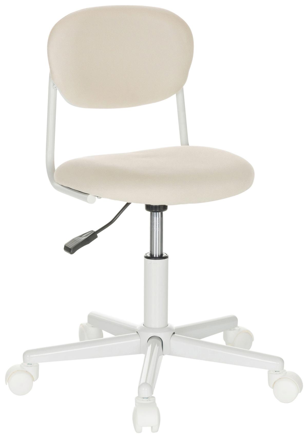 Otroški Vrtljivi Stol Kiddy Base I, Bež - bela/bež, Basics, umetna masa/tekstil (60/72-83/60cm) - MID.YOU