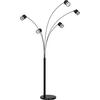 GOLVLAMPA LINOA - svart/transparent, Modern, metall/plast (110/70/195cm)