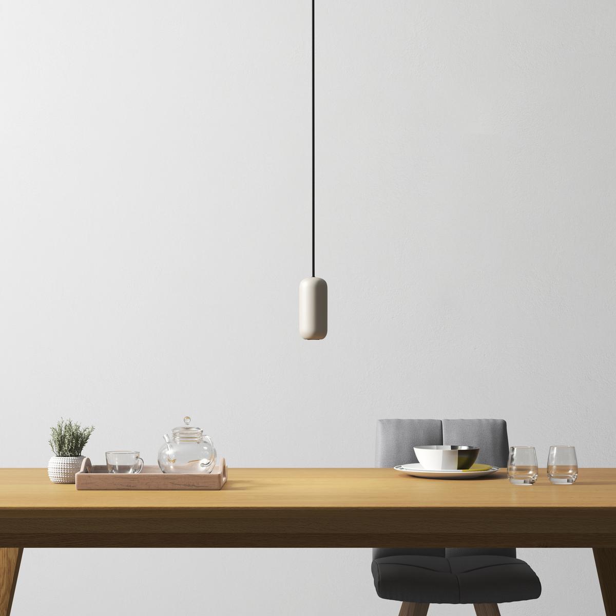 LAMPA WISZĄCA 70146A41 PARIS - kolor piaskowy, Basics, metal (12,5/150cm) - Brilliant
