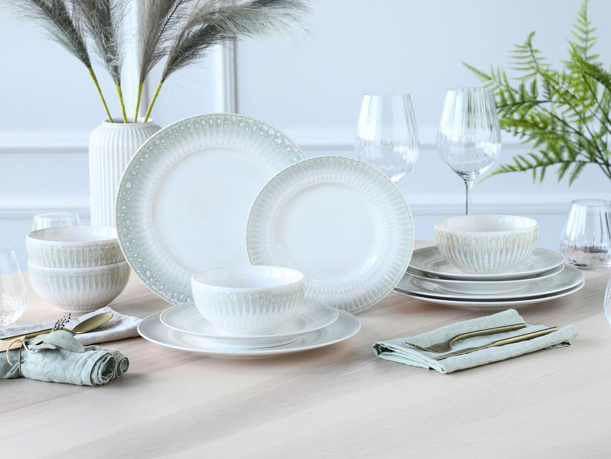 Jedilni Servis Celadon Beige, 12-Delni - krem barve/biserna, Basics, keramika - Creatable