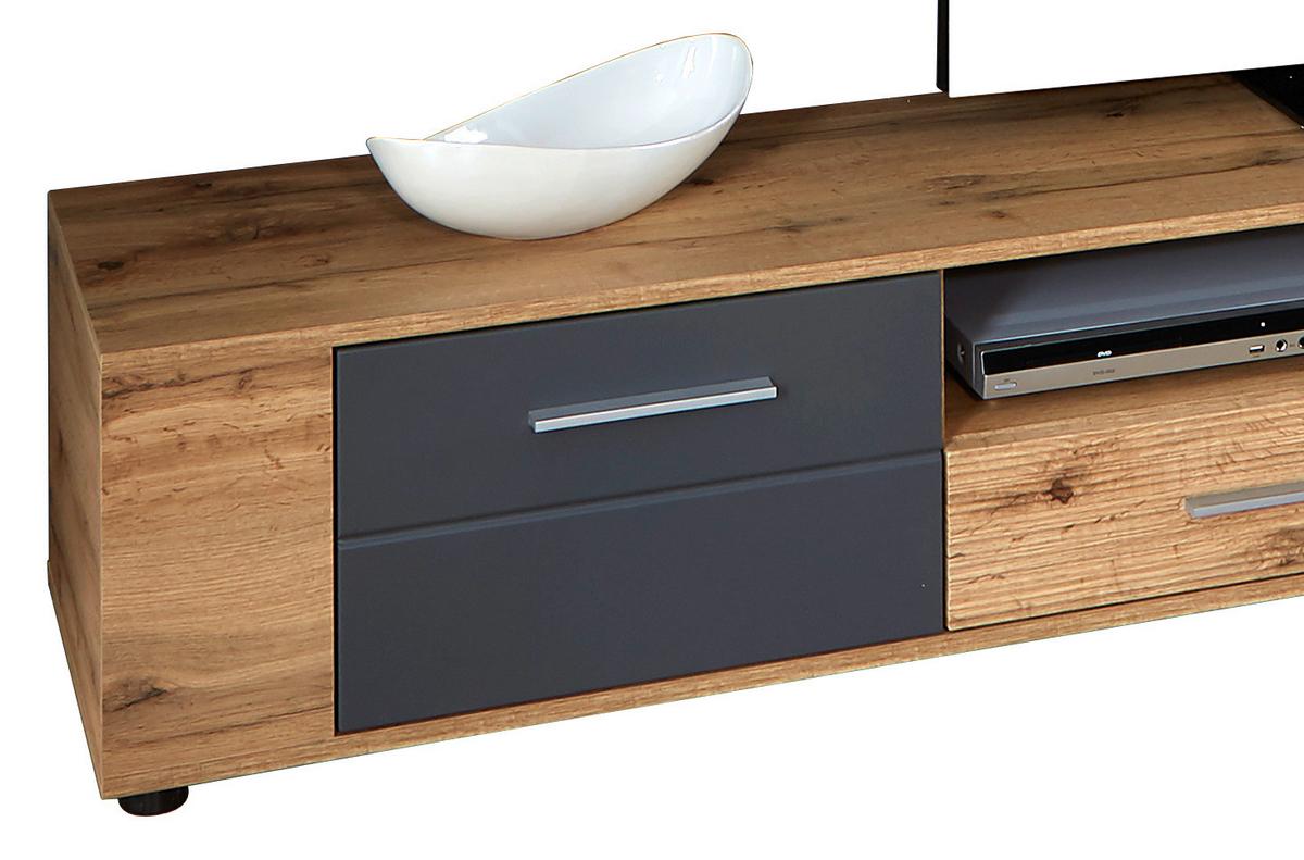 Regal Fargo - siva/boje hrasta, Moderno (240/192/38cm) - Modern Living