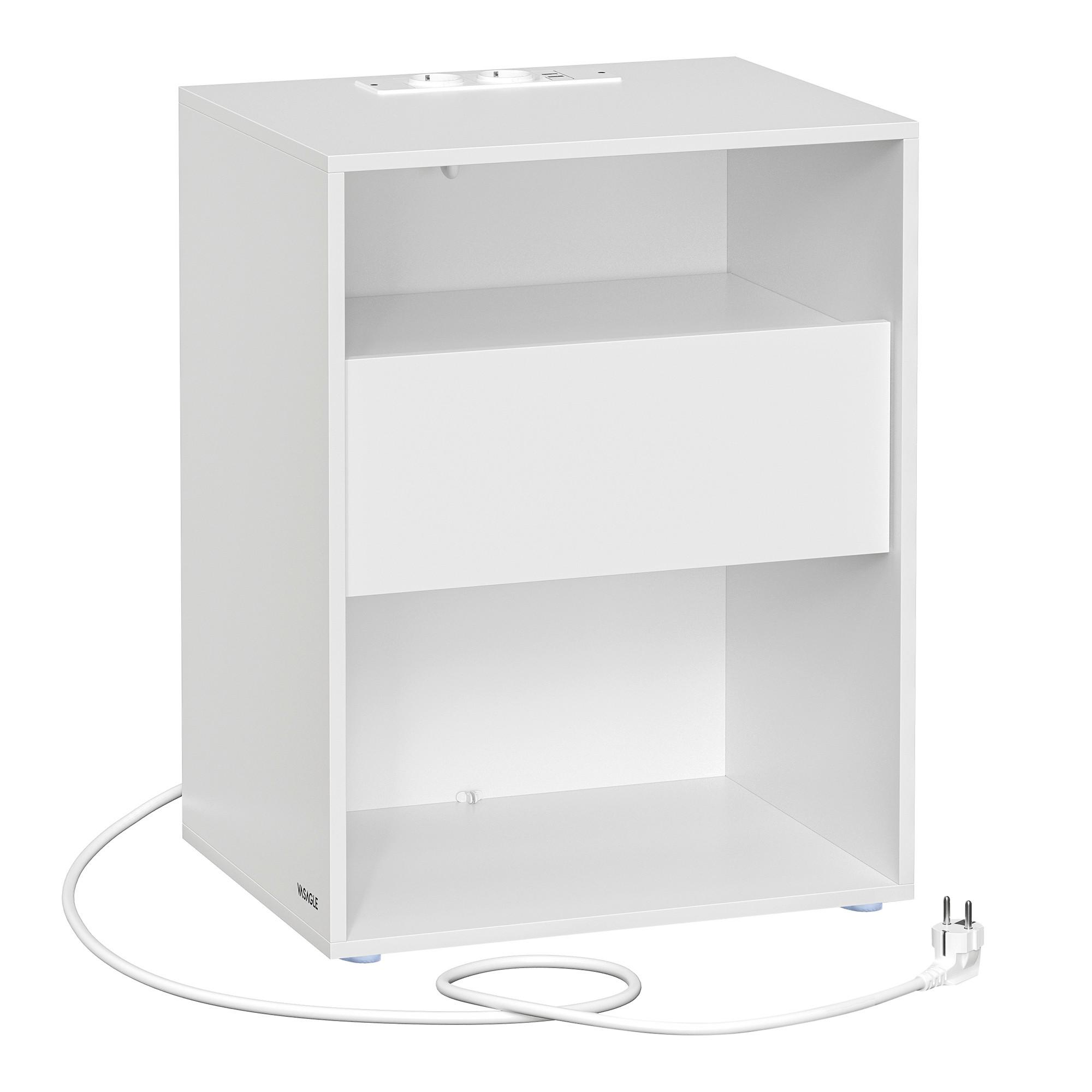 NACHTTISCH NIGHTSTAND - Weiß, MODERN, Holzwerkstoff (45/58,3/35cm) - MID.YOU