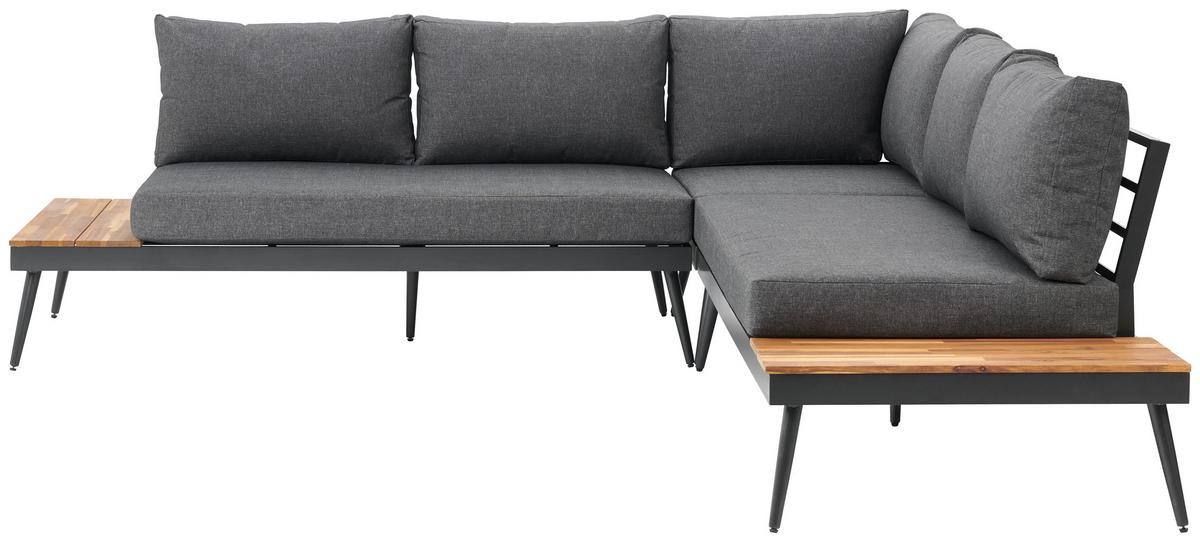 Kerti Garnitúra Manoca - akácia színű/alumínium színű, Modern, textil/fa (247/247cm) - Beldano