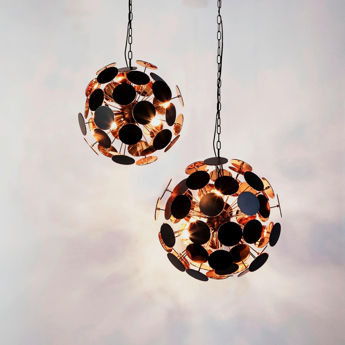 Függőlámpa Discus 3076-6bg - fekete/aranyszínű, Design, fém (54/135cm)