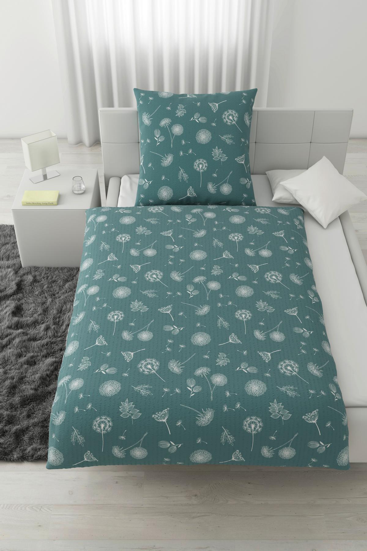 Bettwäsche Pusteblume XL Blau ca. 155x220cm - Blau, KONVENTIONELL, Textil (155/220cm) - Modern Living