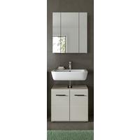 Badezimmer Ice Kaschmir 2-teilig - Kaschmir/Schwarz, Trend, Glas/Holzwerkstoff (60cm) - MID.YOU