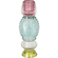 Gyertyatartó Color - többszínű, üveg (27,5/8,3cm)