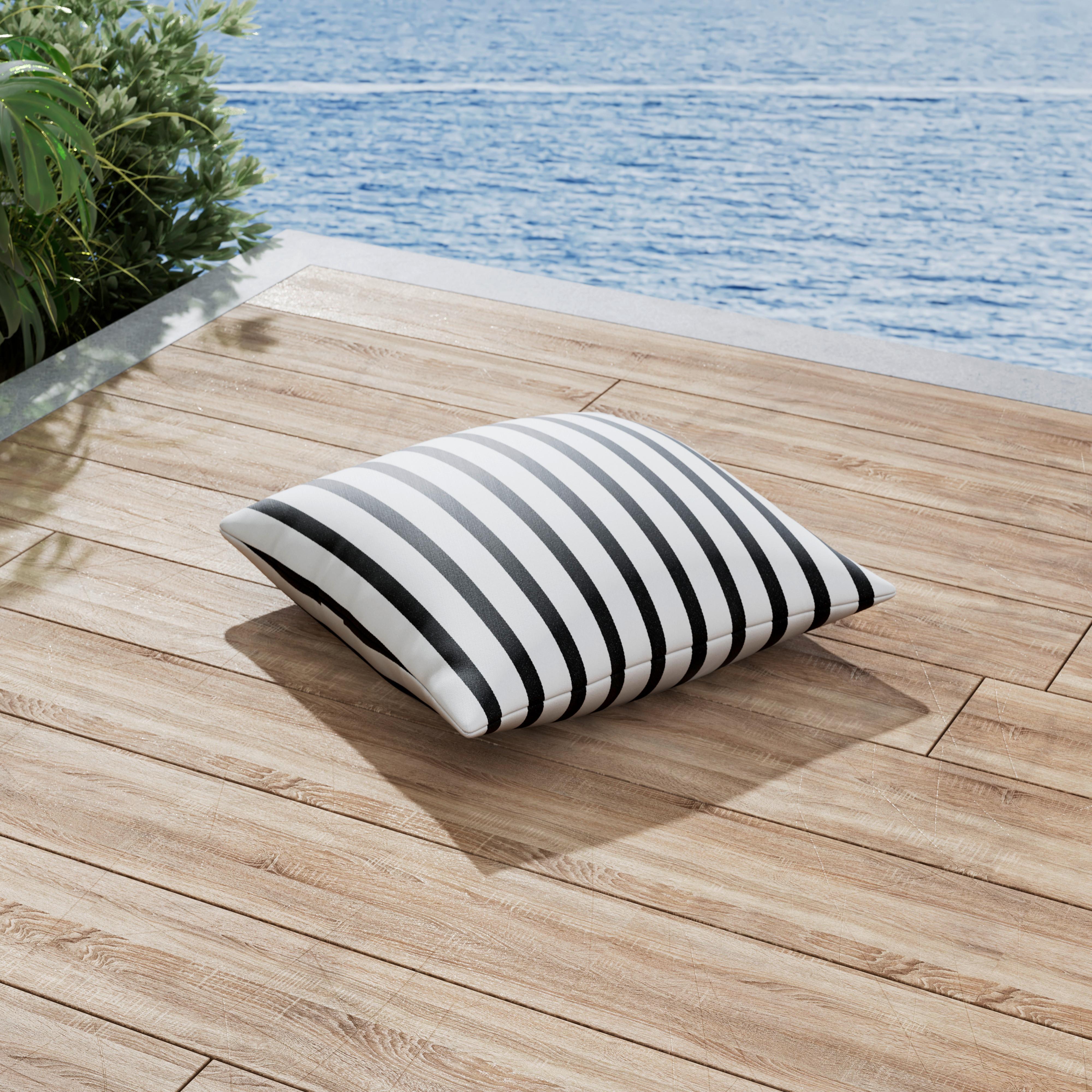 Outdoorkissen Giada Schwarz/Weiß ca. 45x45 cm - Schwarz/Weiß, MODERN, Textil (45/45/10cm) - Bessagi Garden