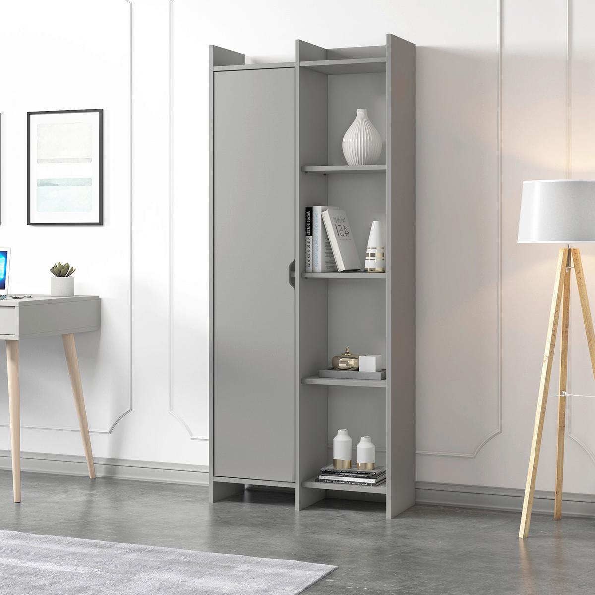 REGAL OFFER BÜCHERREGAL - Grau, Design, Holzwerkstoff (70/180/30cm) - Livetastic