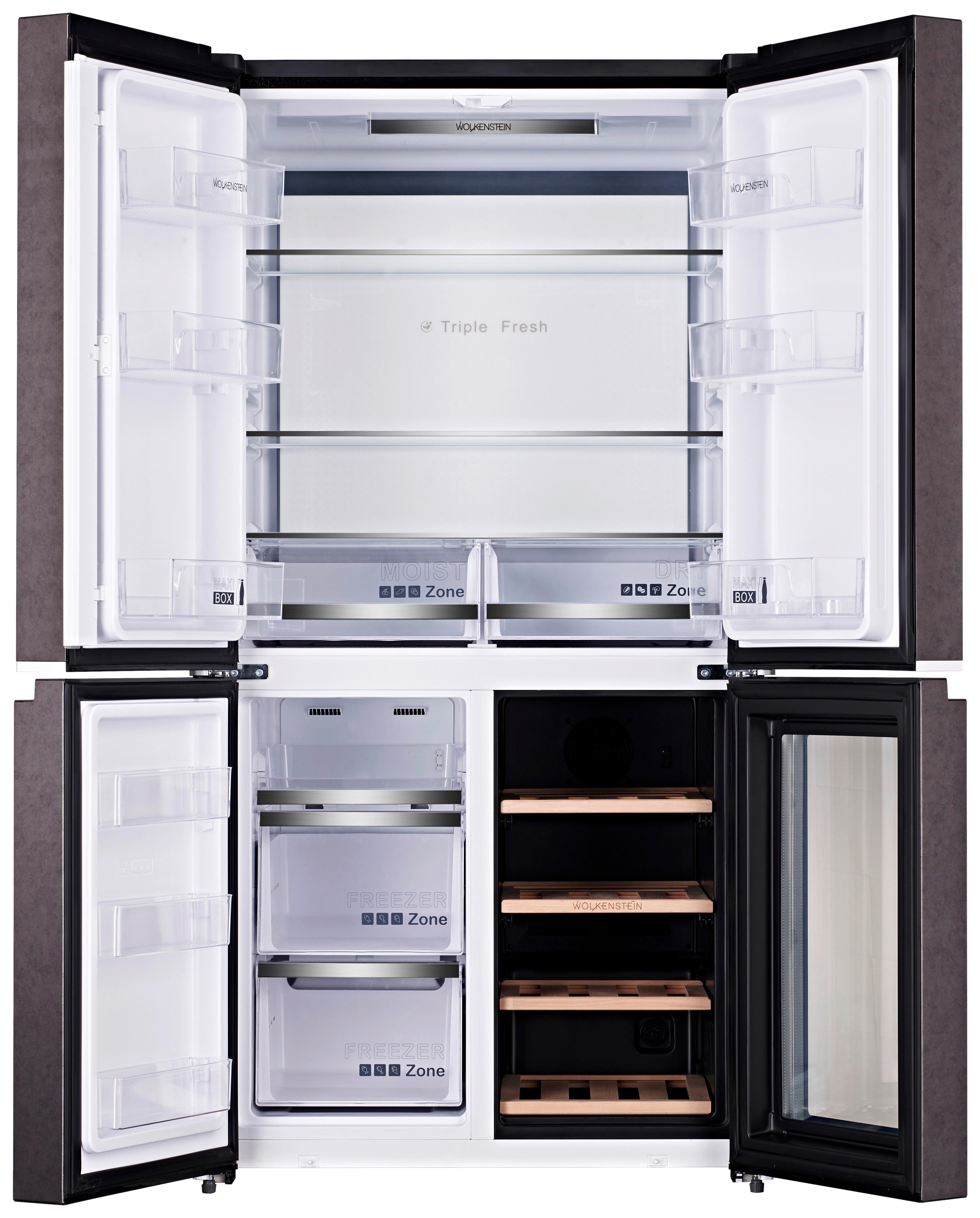 Multi-Door WCD595EWTSNF ST ca. 91x182x71 cm Dunkelgrau - Dunkelgrau, KONVENTIONELL, Kunststoff/Metall (90,5/182/72cm) - Wolkenstein
