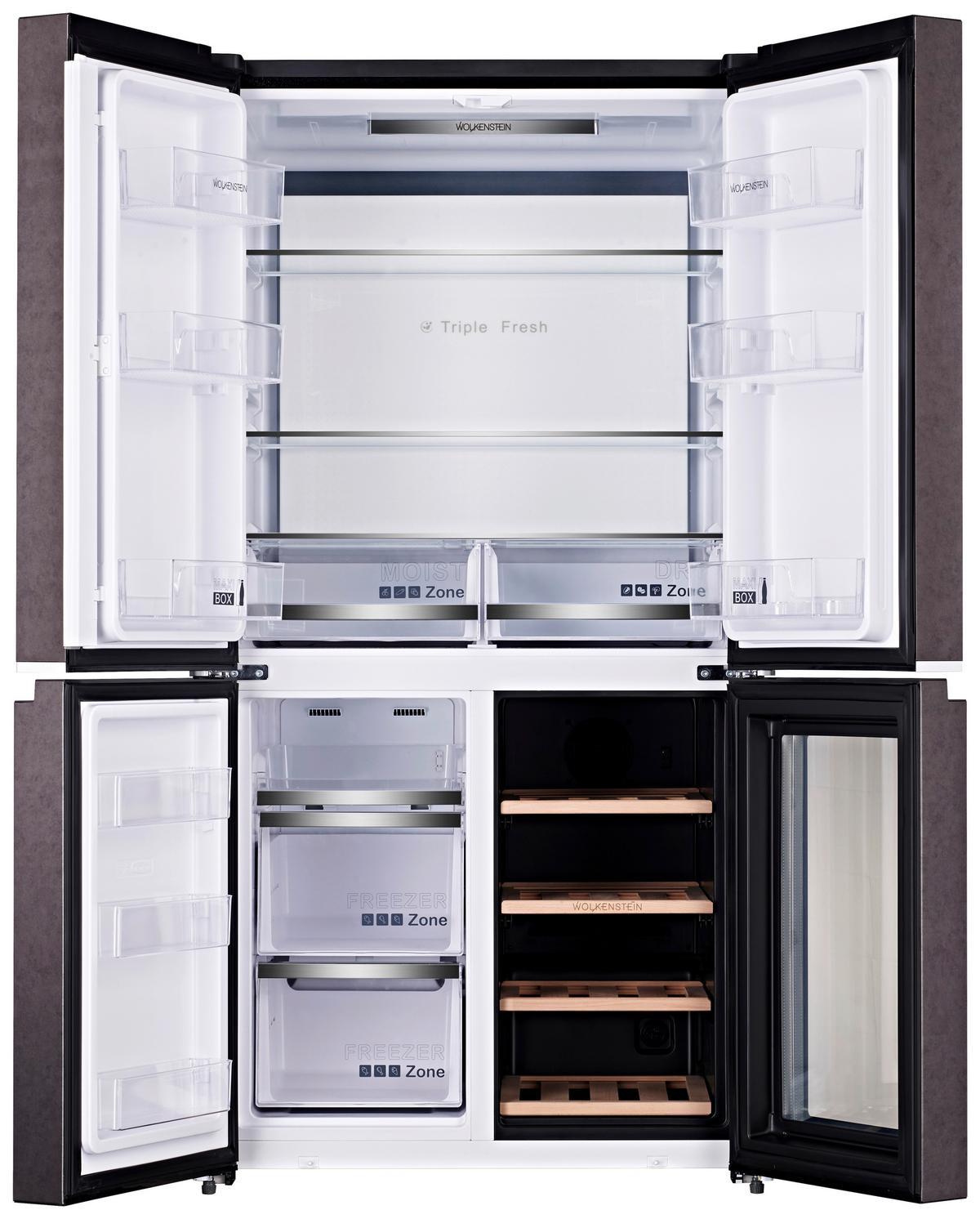 Multi-Door WCD595EWTSNF ST ca. 91x182x71 cm Dunkelgrau - Dunkelgrau, KONVENTIONELL, Kunststoff/Metall (90,5/182/72cm) - Wolkenstein