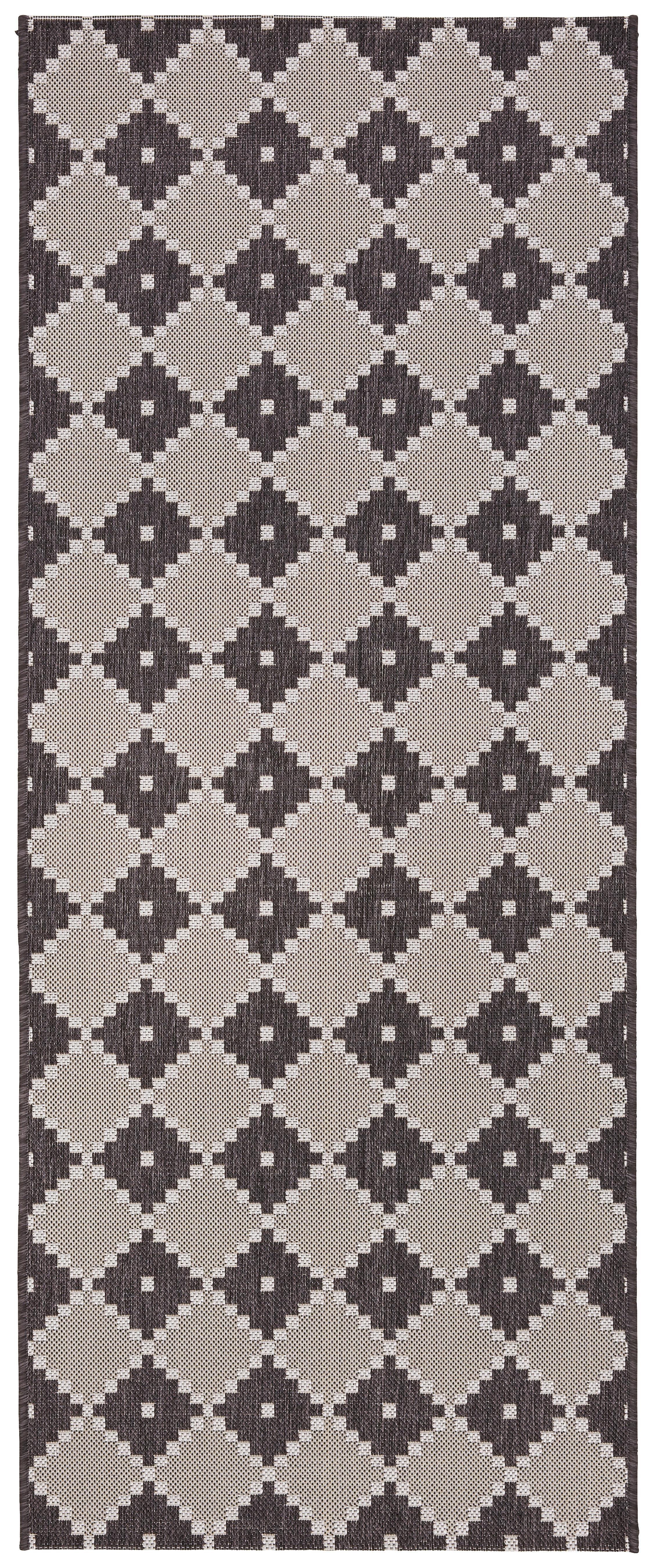 Covor cu țesătură plată Phoenix 2 - antracit/gri, Modern, textil (80/200cm) - Modern Living