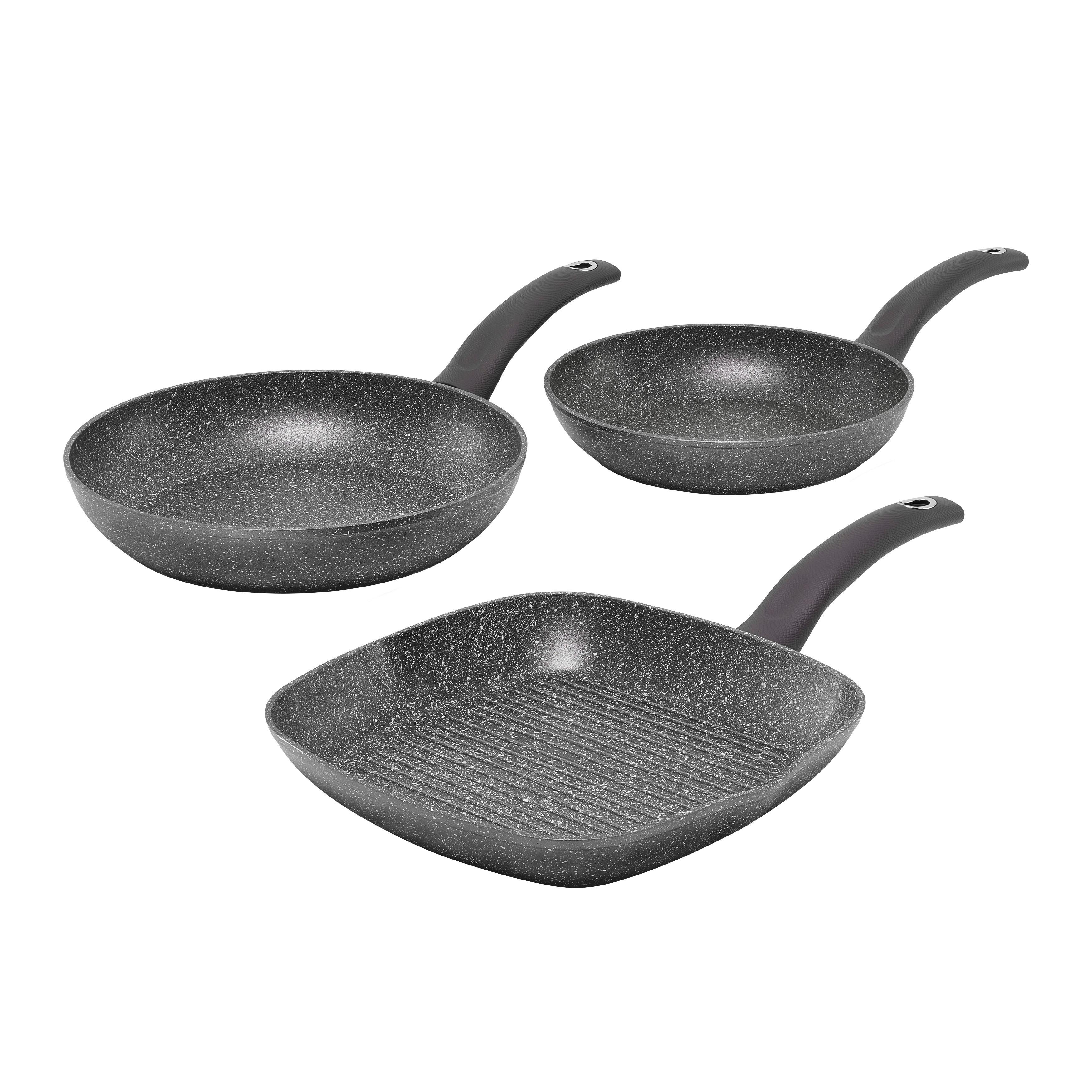 Pfannenset Thekla, 3-teilig - Grau, MODERN, Kunststoff/Metall