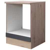 Herdumbauschrank Shadow ca. 60x85x60 cm Grau/Eiche - Dunkelgrau/Eiche San Remo, MODERN, Holzwerkstoff (60/85/60cm) - FlexWell