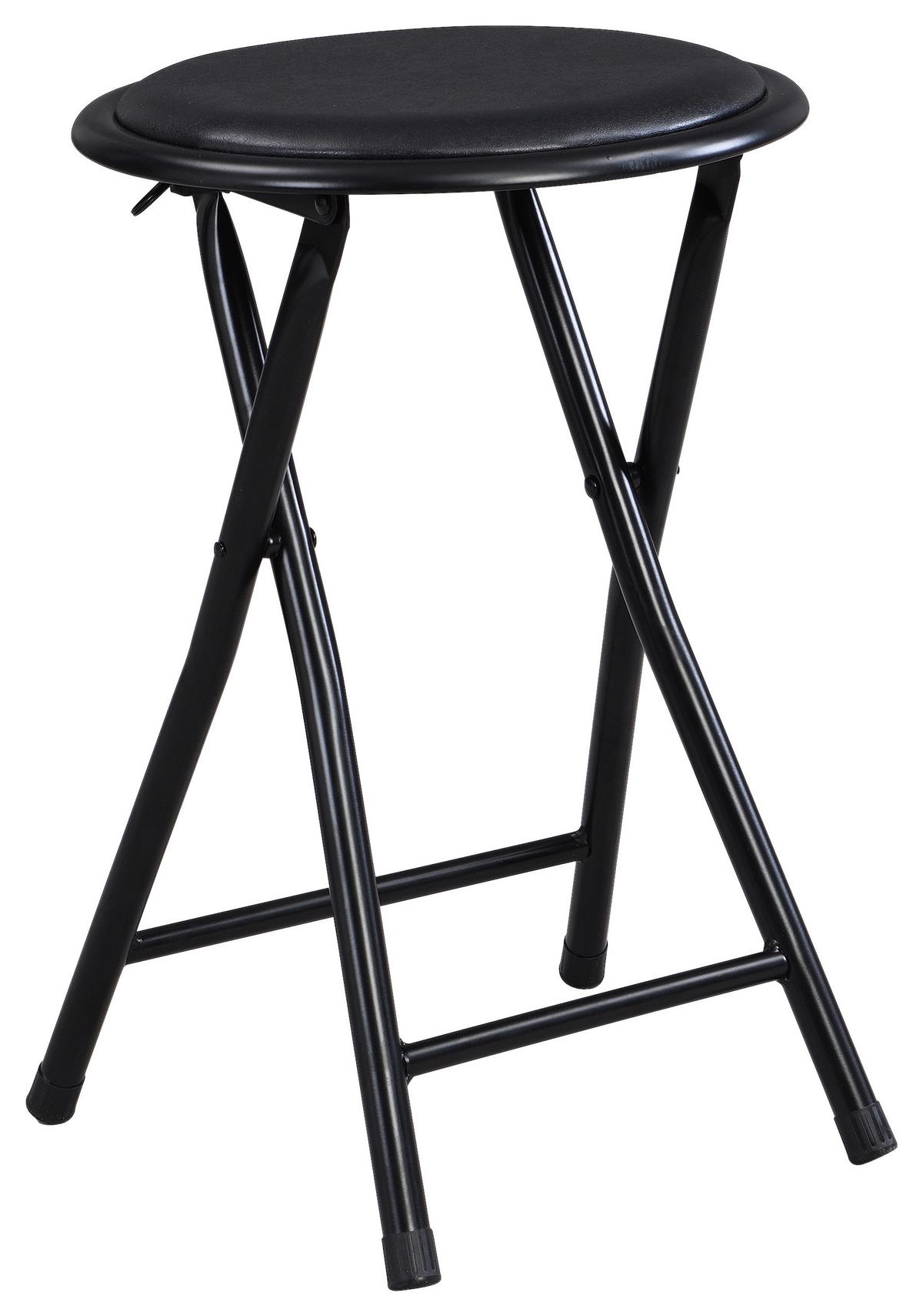 Sklopiva Stolica Ouzo 3 - crna, Moderno, metal/tekstil (30/45/30cm) - Modern Living