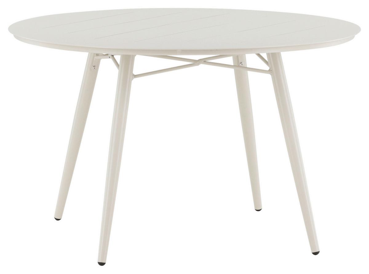 Gartentisch Lina ca. 120x120x75 cm Beige - Beige, KONVENTIONELL, Metall (120/120/75cm) - Gardenson