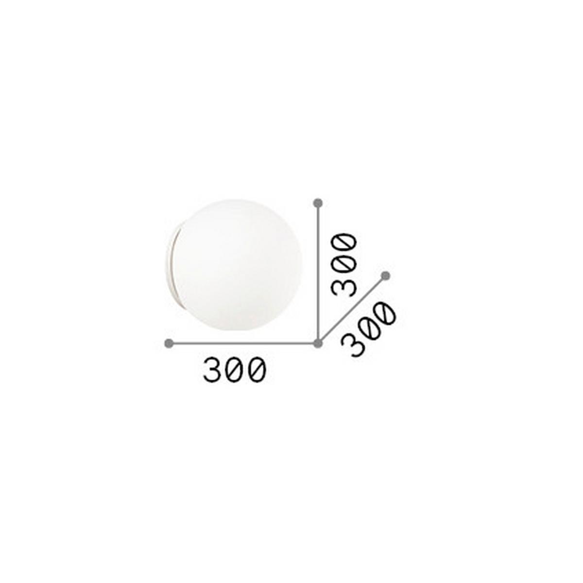 Wandleuchte Mapa Weiß max. 60 Watt - Weiß, Basics, Glas (30/30/30cm) - Ideal Lux