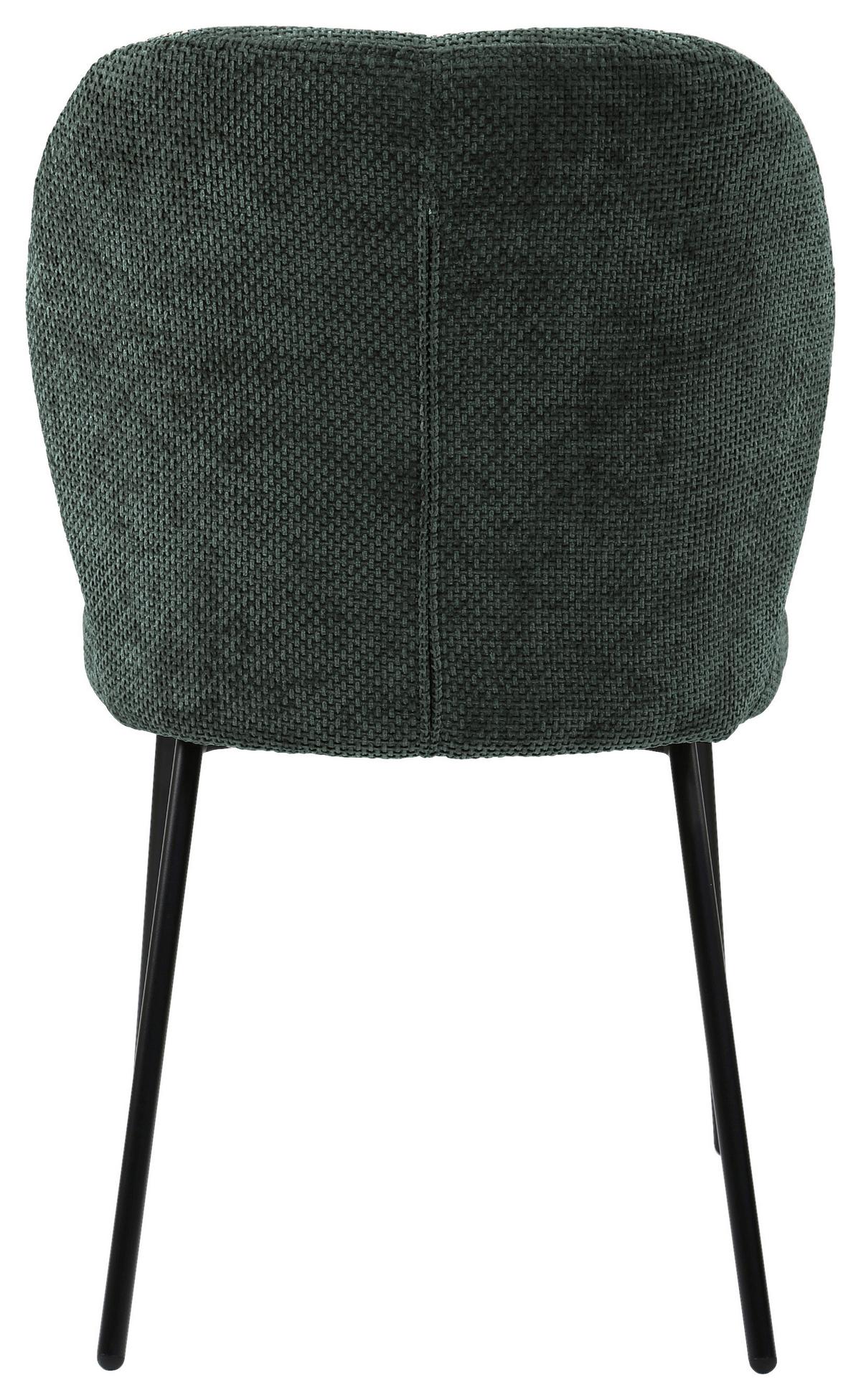 Stuhl Mara Grün/Schwarz - Schwarz/Grün, LIFESTYLE, Holz/Textil (52/87/64cm) - Mömax