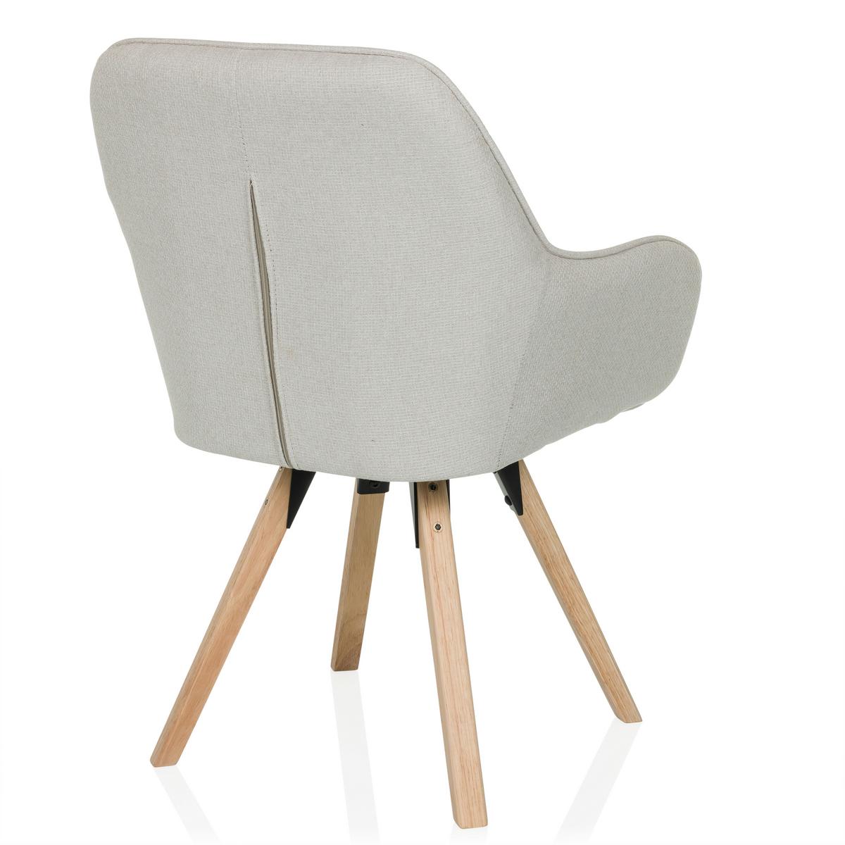 Naslanjač Scandi Soft, Krem Barva - krem barve/barve bukve, Moderno, tekstil/les (56/84/62cm) - MID.YOU