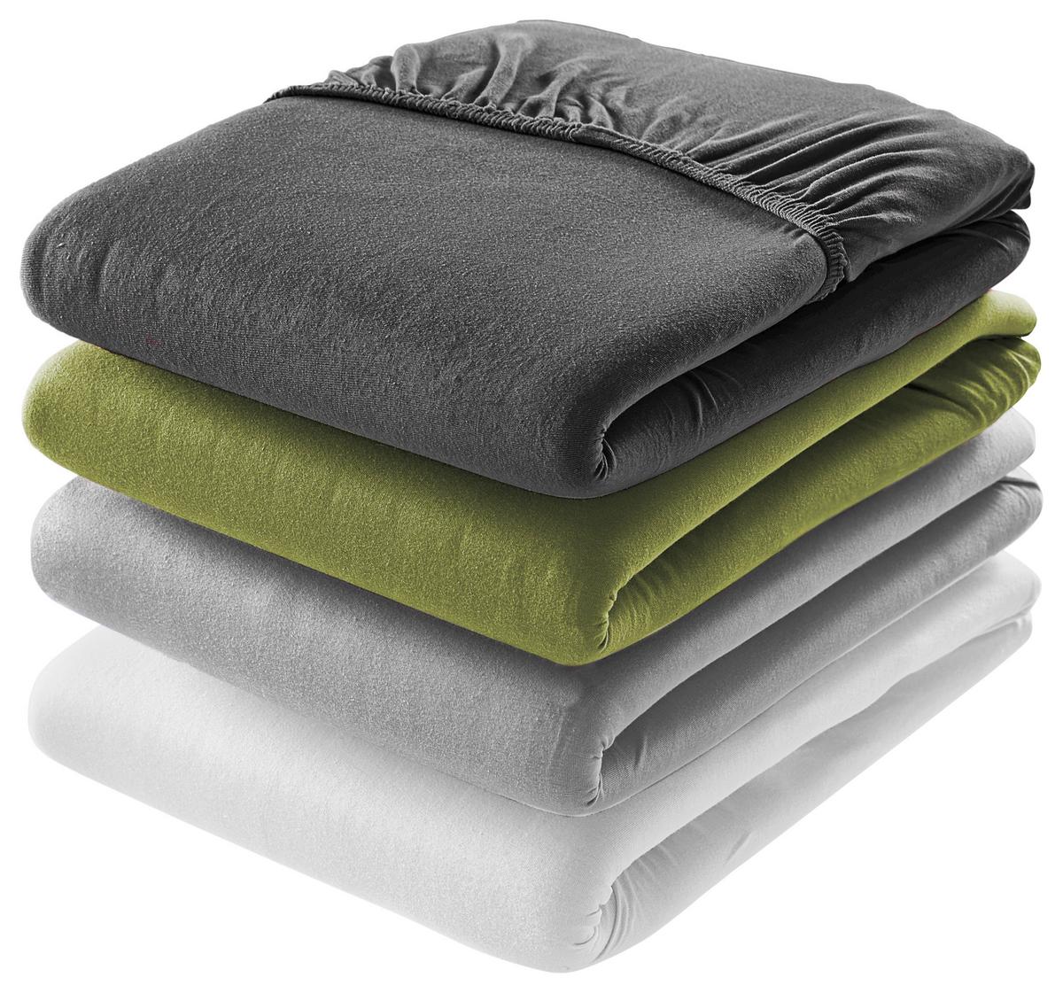 PRZEŚCIERADŁO Z GUMKĄ ZERMATT - antracytowy, Konventionell, tkanina (180-200/200cm) - Esposa