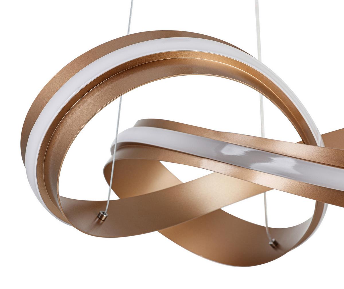 LED-Hängeleuchte Elisa Cappuccino max. 36 Watt - Cappuccino, MODERN, Kunststoff/Metall (52/120cm) - Mömax