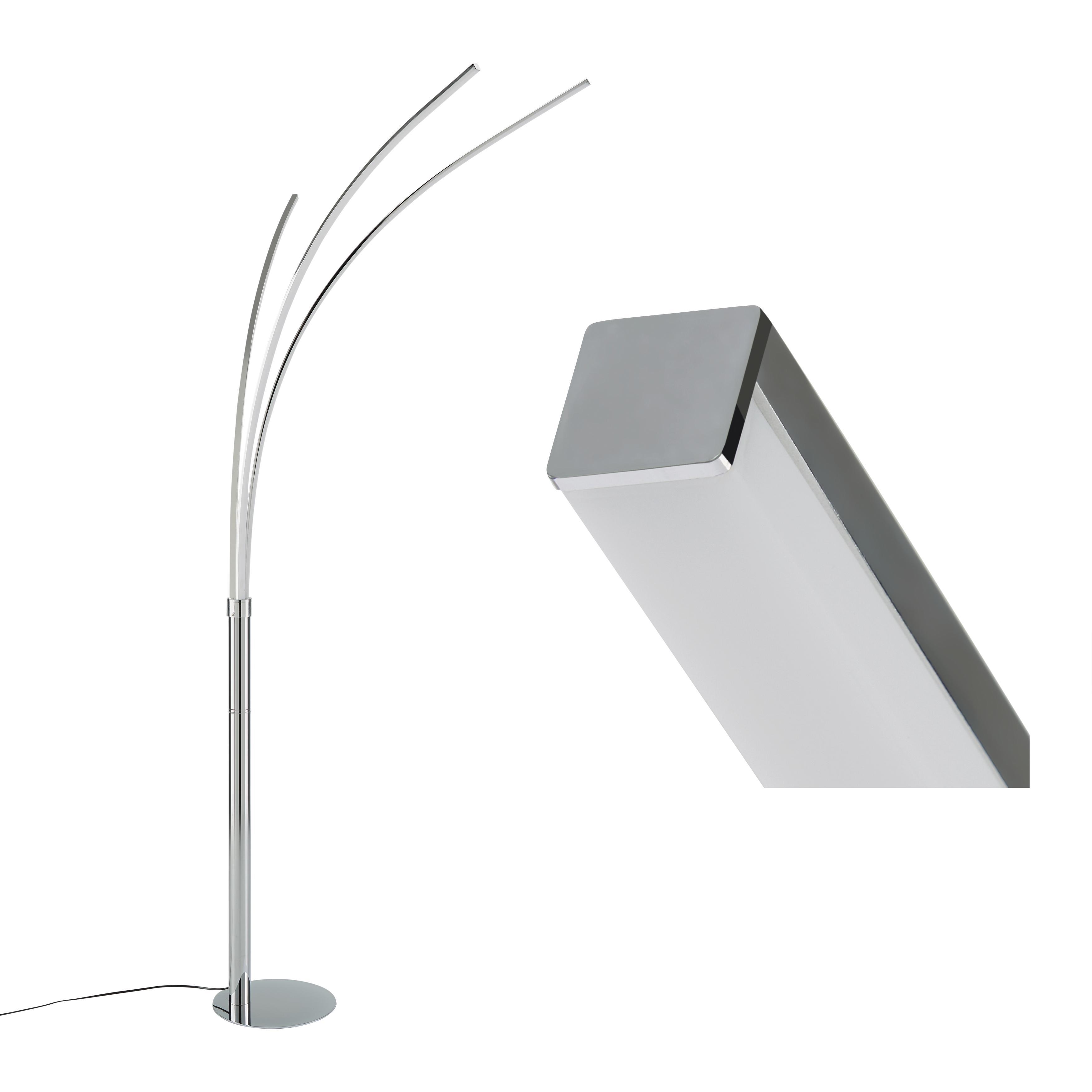 LED-Stehleuchte Maja max. 6,2 Watt - Chromfarben/Silberfarben, Metall (80/58/215cm)