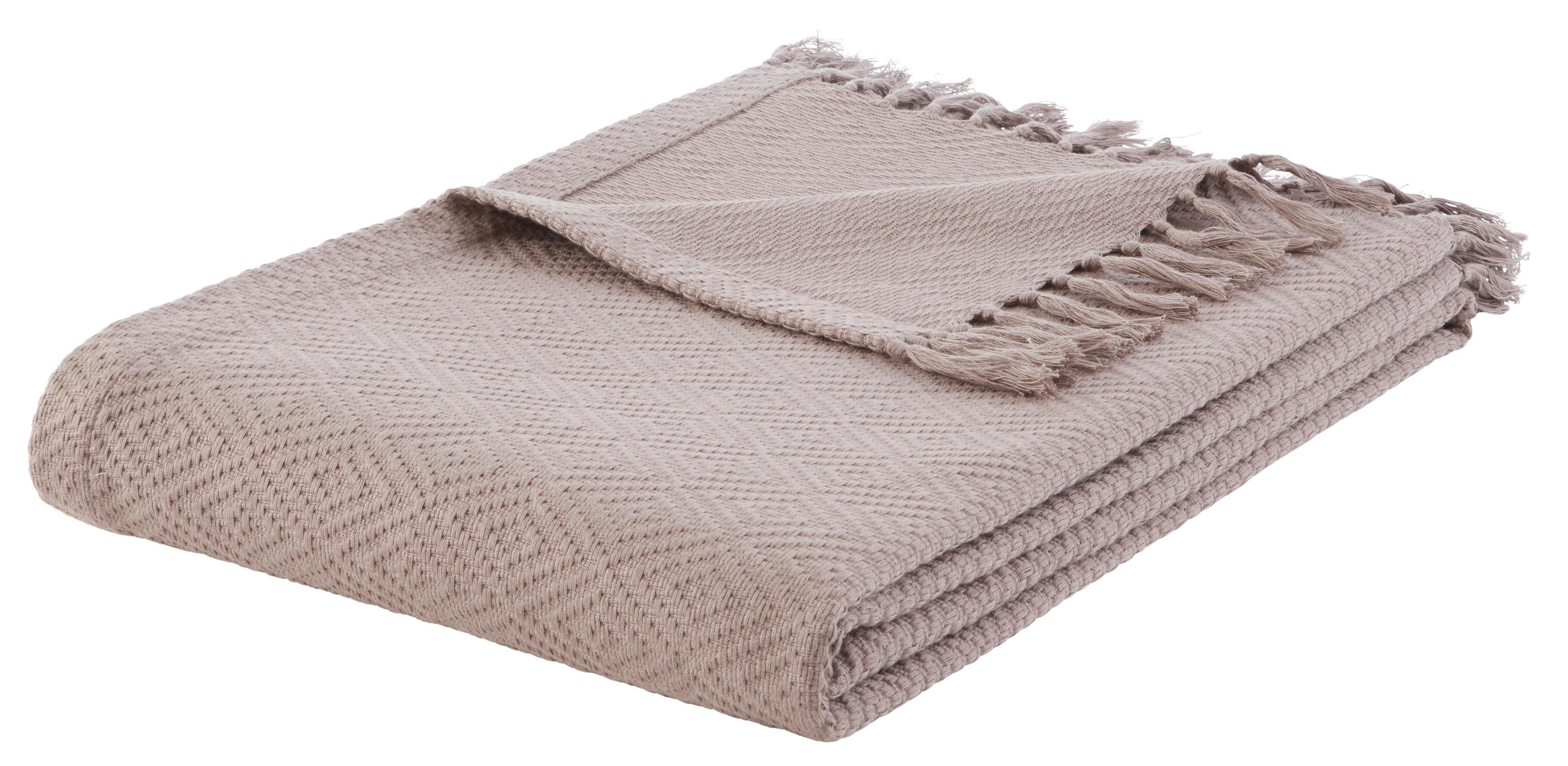 Tagesdecke Frieda in Taupe ca. 130x180cm - Taupe, LIFESTYLE, Textil (130/180cm) - Modern Living