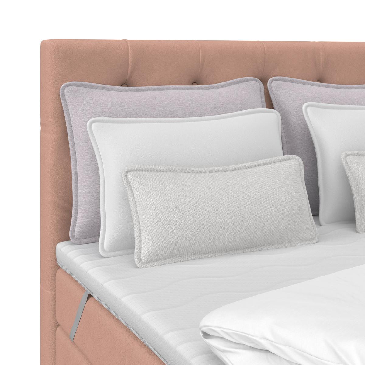 Boxspring Krevet Elio - bež/prljavo ružičasta, Romantično / ladanjski, tekstil/plastika (140/200cm) - Modern Living