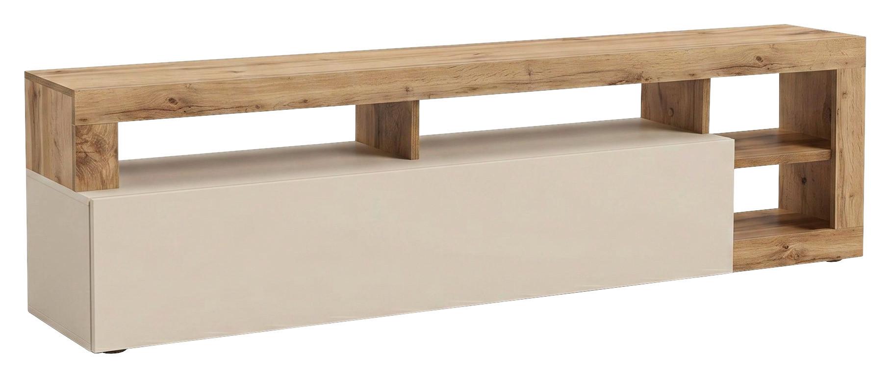 Comodă TV DALLAS - cașmir/stejar Artisan, Konventionell, material pe bază de lemn (184/58/42cm) - Modern Living