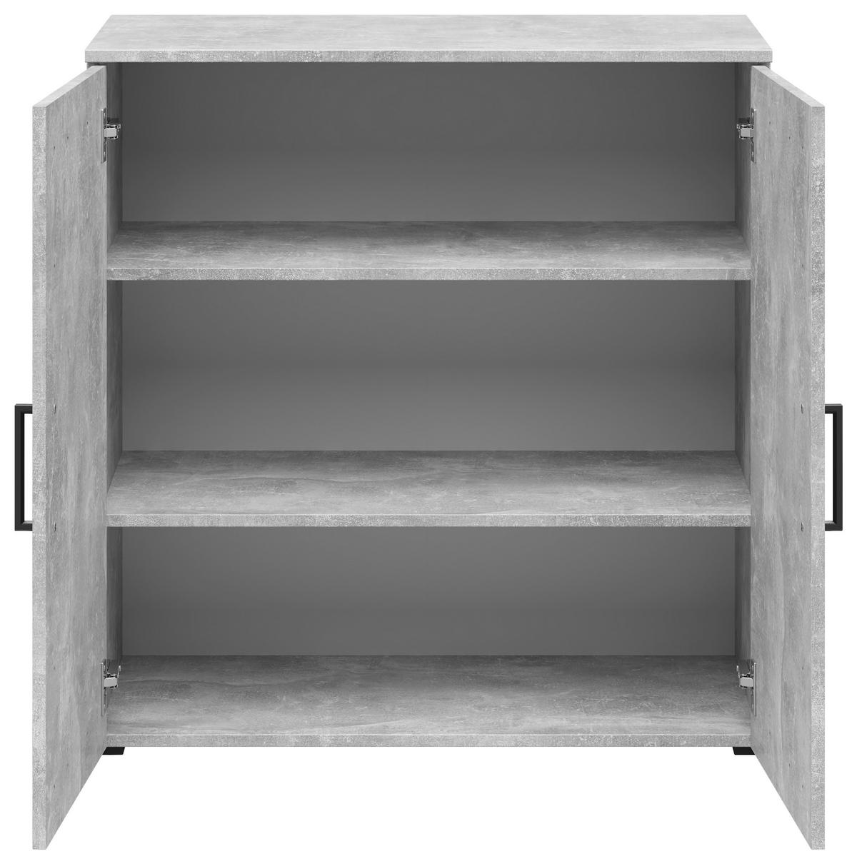 Kommode Multistauraum Grau - Anthrazit/Schwarz, Modern, Holzwerkstoff/Kunststoff (80/83/40cm) - Premium Living