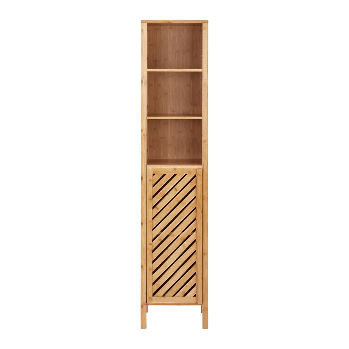 Hochschrank Bonny Hellbraun ca. 35x160x36 cm - Naturfarben, MODERN, Naturmaterialien (35/160/36cm) - Bessagi Home