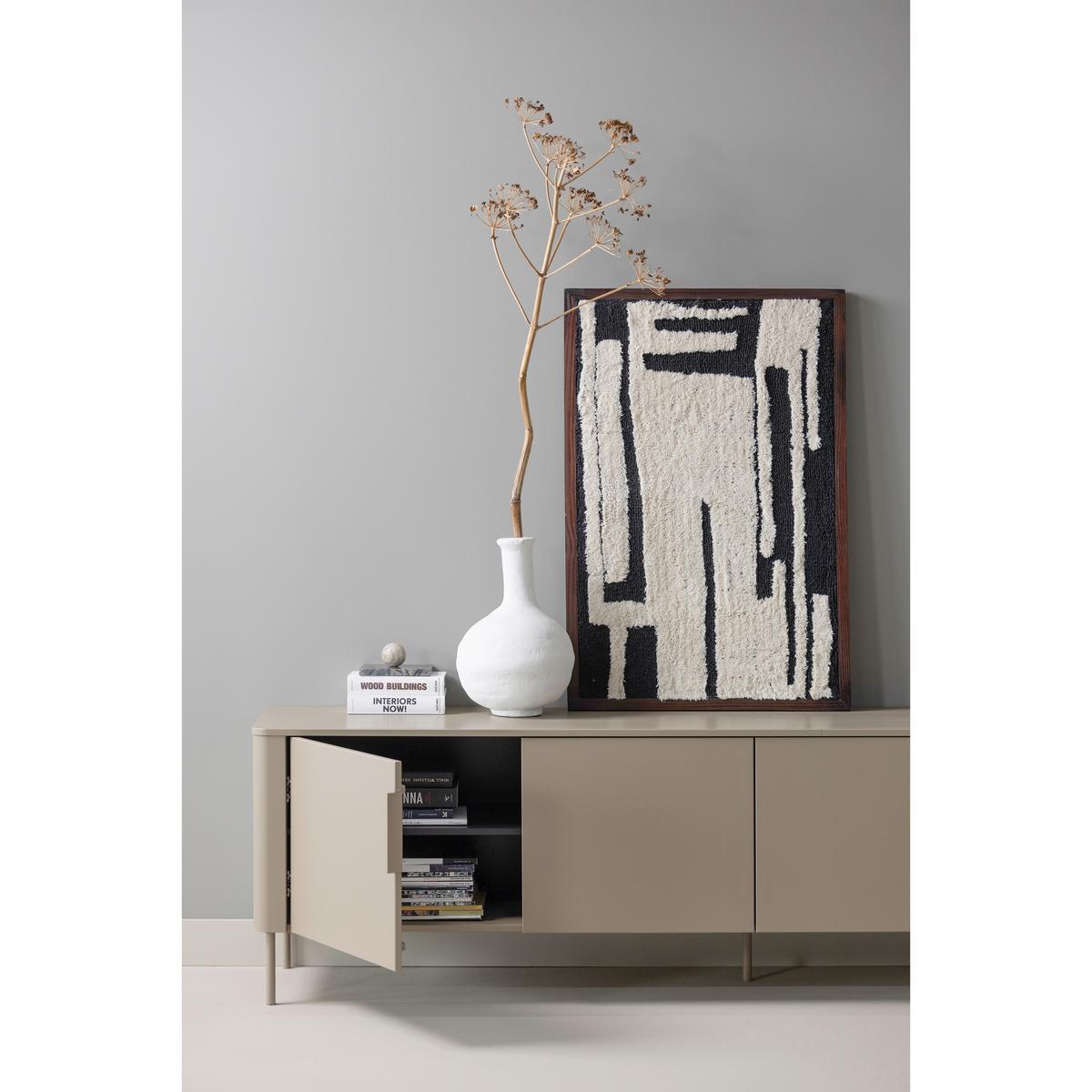 LOWBOARD Gunnar Schlammfarben B: 200cm - Schlammfarben/Schwarz, Design, Holz/Metall (200/56/44cm) - Livetastic