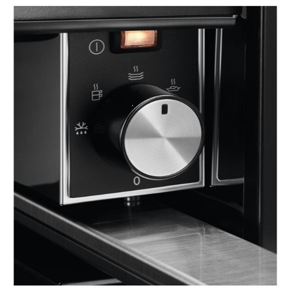 Wäremschublade OD8K11B Schwarz - Schwarz, Glas/Metall (59,6/13,9/53cm) - AEG