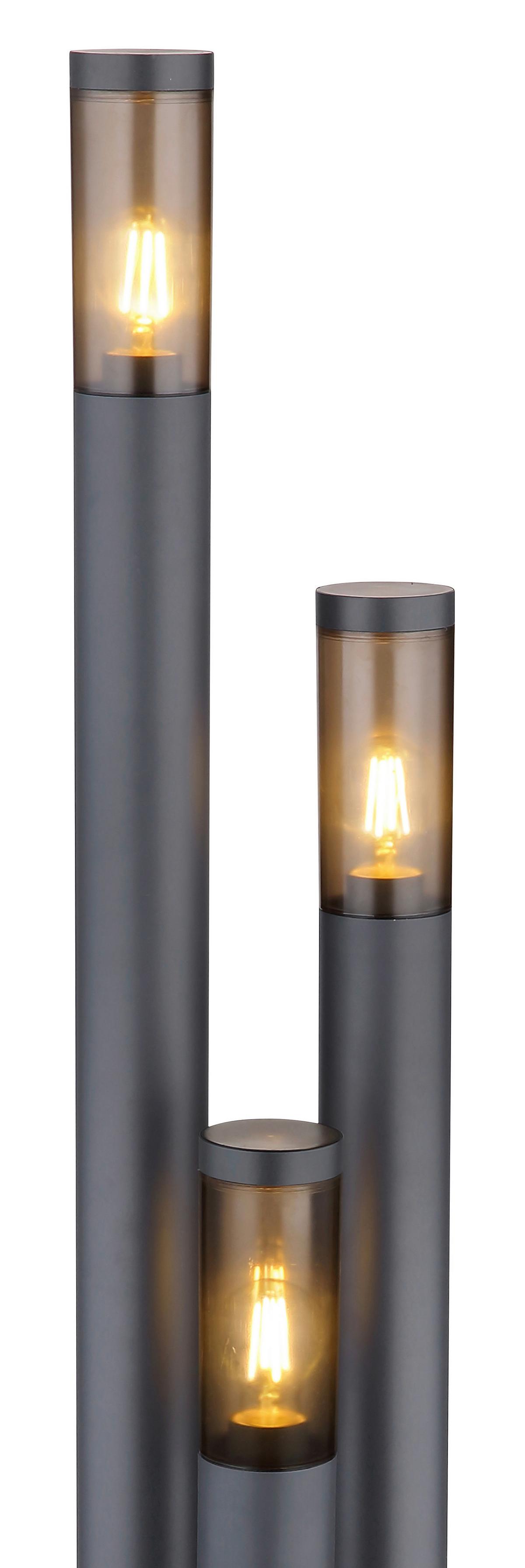 Zunanja Svetilka Boston, 23 W - siva/antracit, Design, kovina/umetna masa (28/170cm) - Globo
