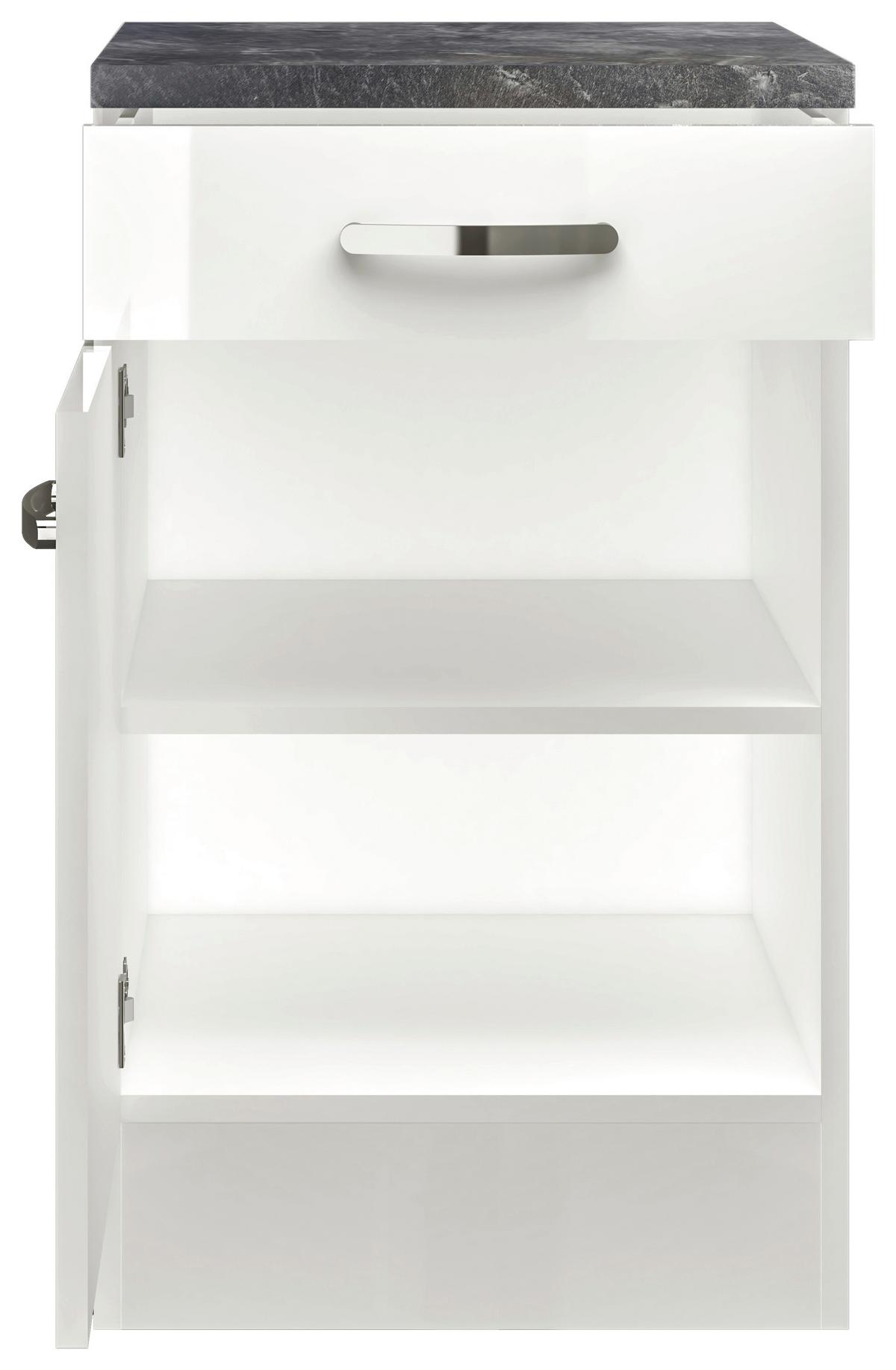 Kuhinjski Donji Element Alba Us50 - bijela/boje oplemenjenog čelika, Moderno, drvni materijal/metal (50/86/60cm)