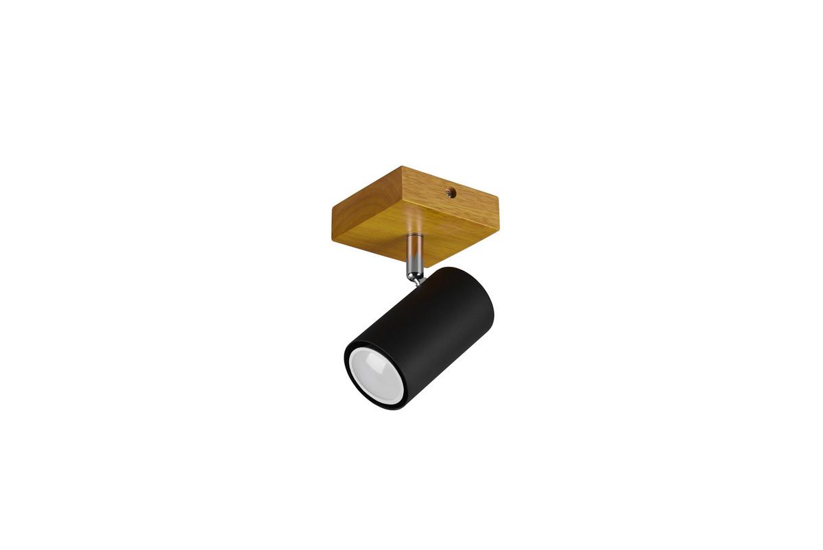 Strahler Spot Marley Schwarz max. 15 Watt - Schwarz, Design, Holz/Metall (9/16/12cm) - Trio Leuchten