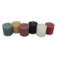 Stumpenkerze Ruth in diversen Farben - Sandfarben/Weiss, Romantik / Landhaus (10/10cm) - Premium Living