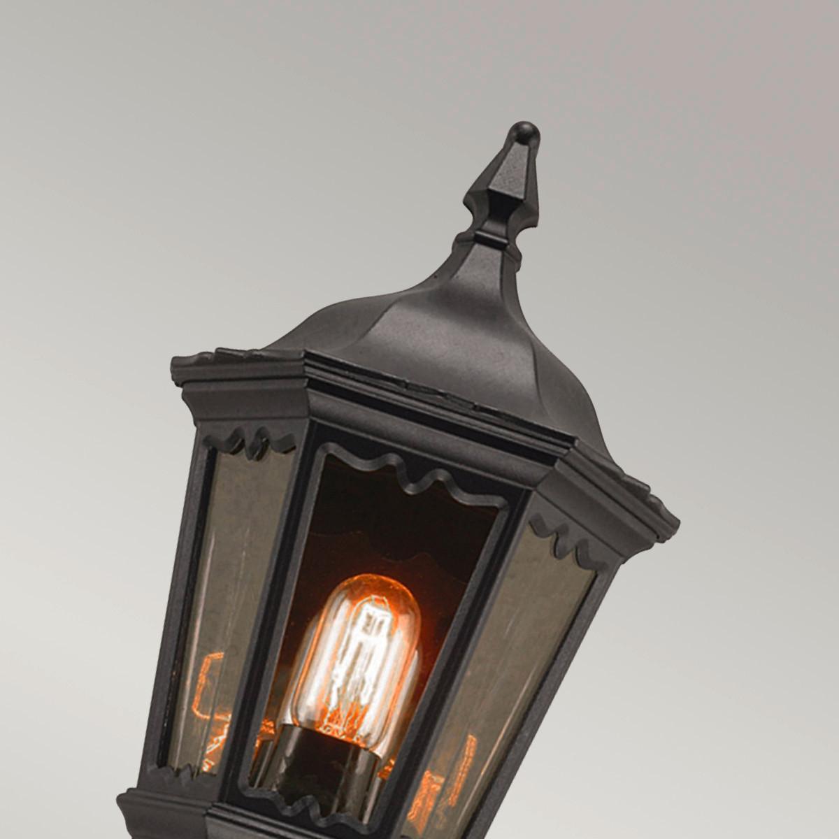 Kültéri Falilámpa Md7-Pir-Black - fekete, Konventionell, üveg/fém (49,5/26/14cm) - Elstead Lighting