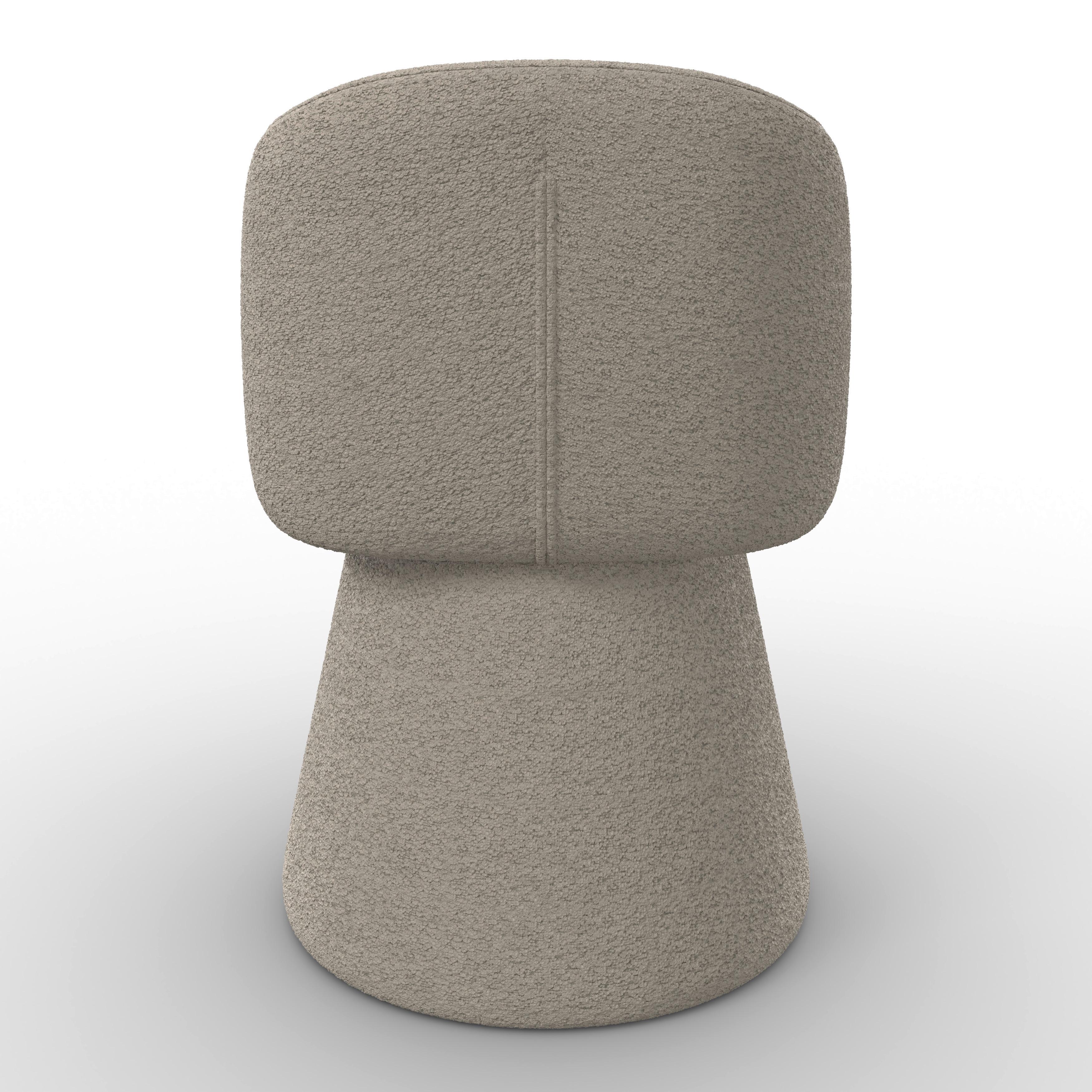 STOL MED ARMSTÖD MAIA - grå, Modern, metall/textil (60/84,5/59cm) - Bessagi Home