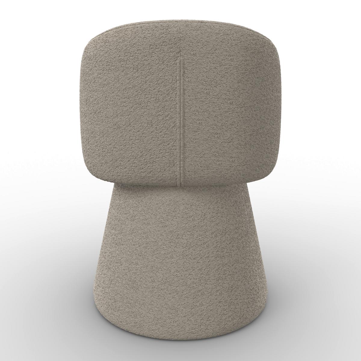 Armlehnstuhl Maia Grau Chenille Drehbar Gepolstert - Grau, MODERN, Textil/Metall (60/84,5/59cm) - Bessagi Home