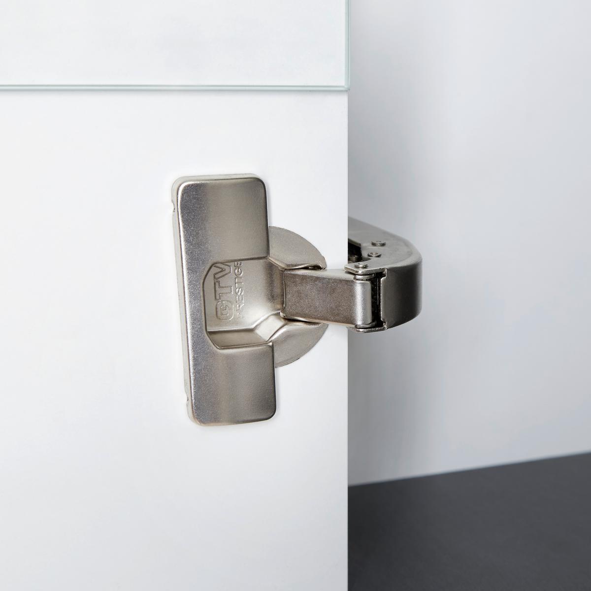 Vitrina Alassio - barve kroma/črna, Moderno, kovina/umetna masa (61,7/200/37,5cm) - Premium Living