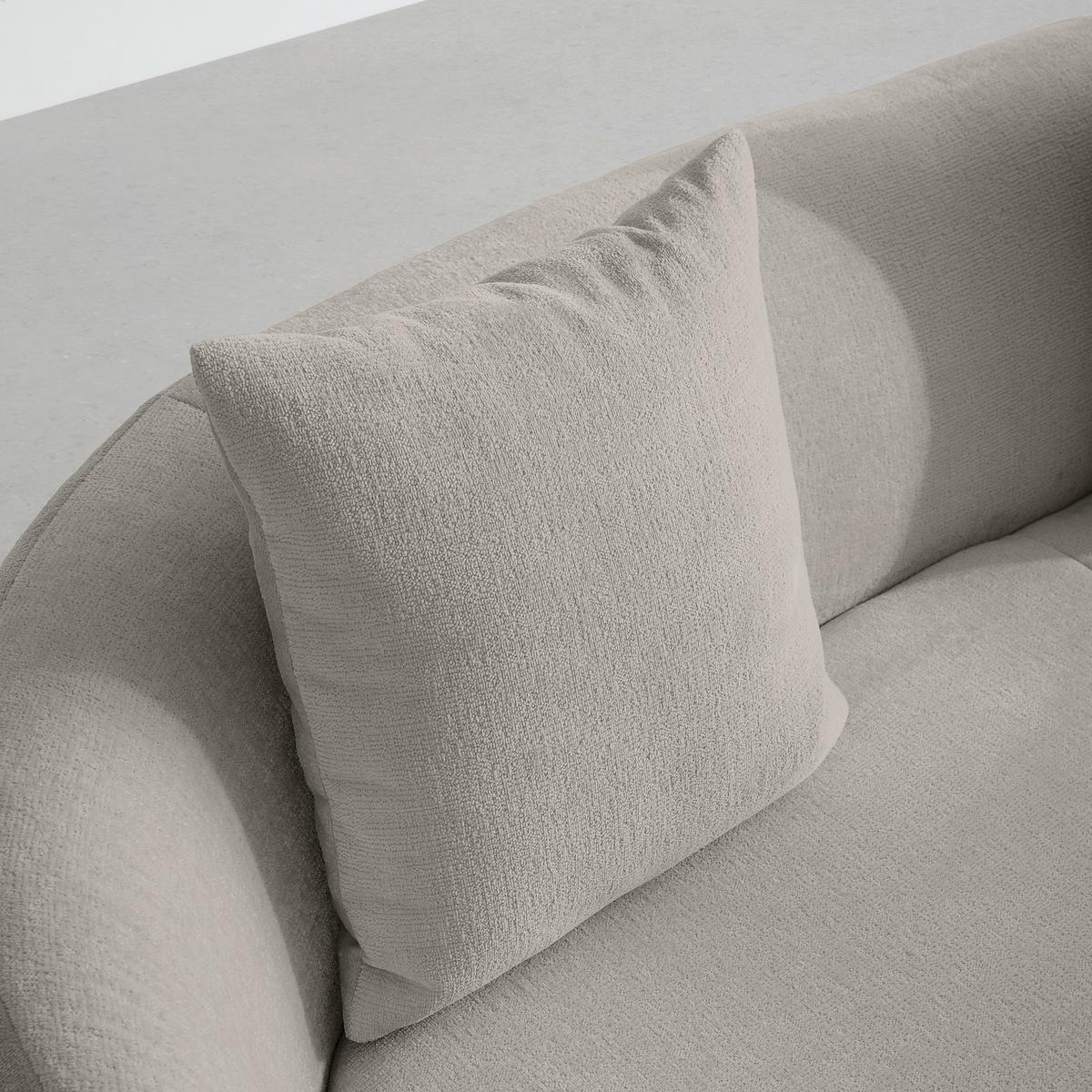 Bigsofa Runde Form, Inkl. 2 Kissen - Schwarz/Braun, Modern, Kunststoff/Textil (235/72/110cm) - Premium Living