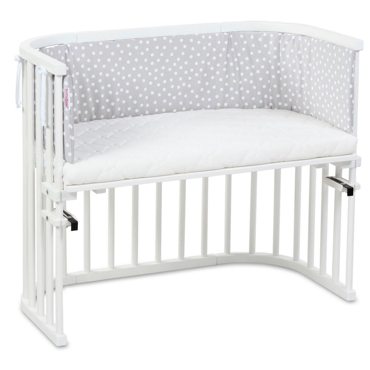 GNIAZDKO NESTCHEN ORIGINAL PIQUE - biały/szary, Basics, tkanina (149/24/2cm) - Babybay