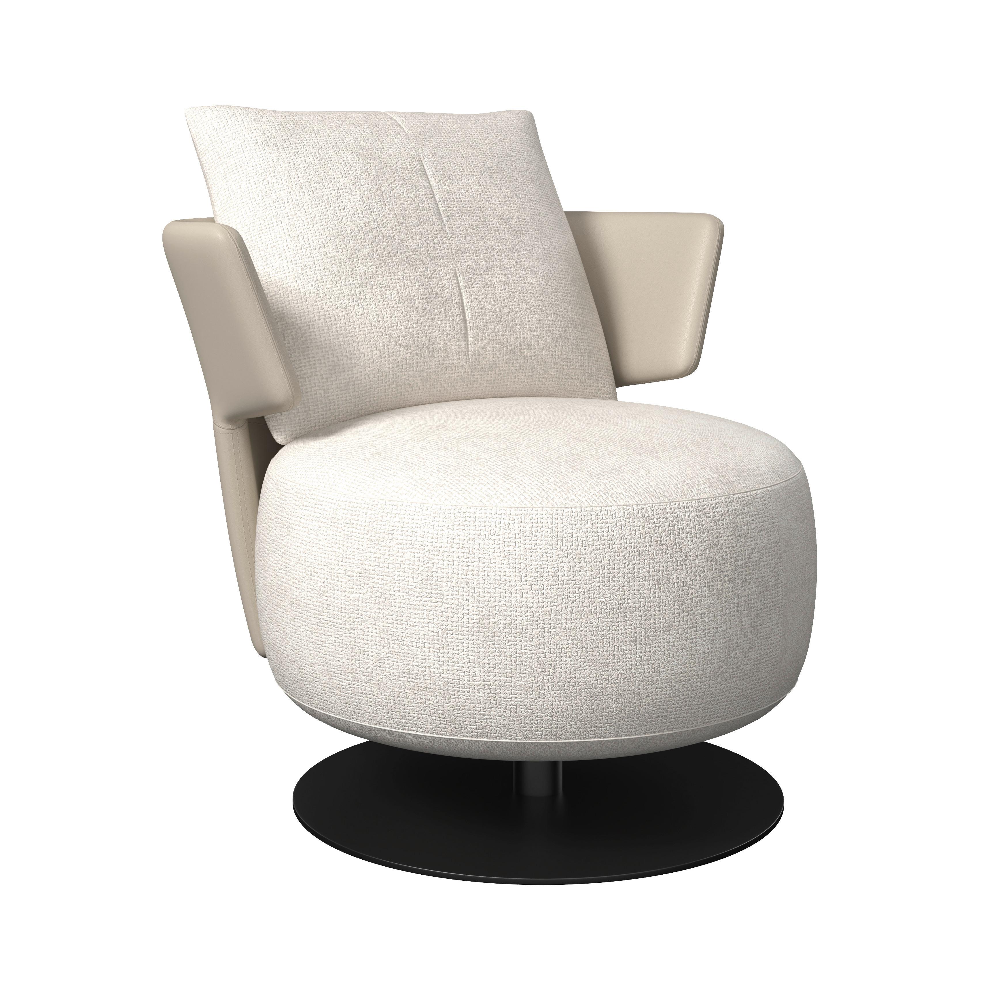 RELAXFÅTÖLJ NORA - beige/svart, Modern, metall/trä (80/80/80cm) - Bessagi Home