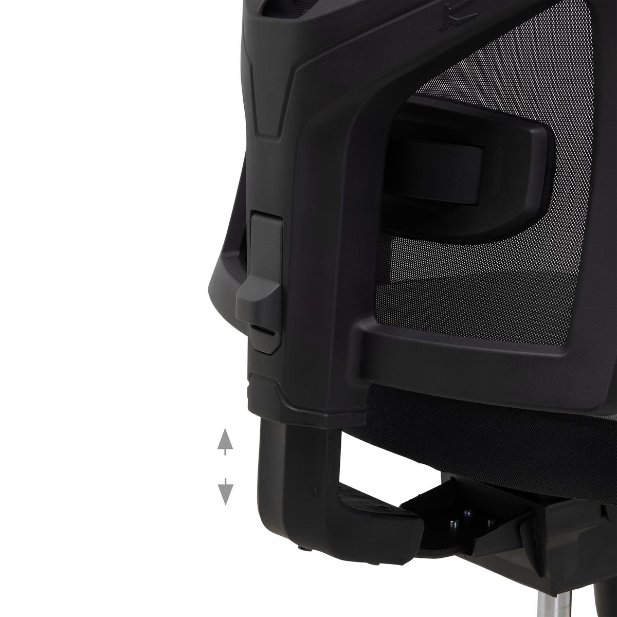 Chefsessel Boss Grau/Schwarz - Schwarz/Grau, MODERN, Kunststoff/Textil (64/142/64cm) - Mömax